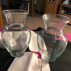 NWOT - 2 Darling Smaller Clear Glass Vases